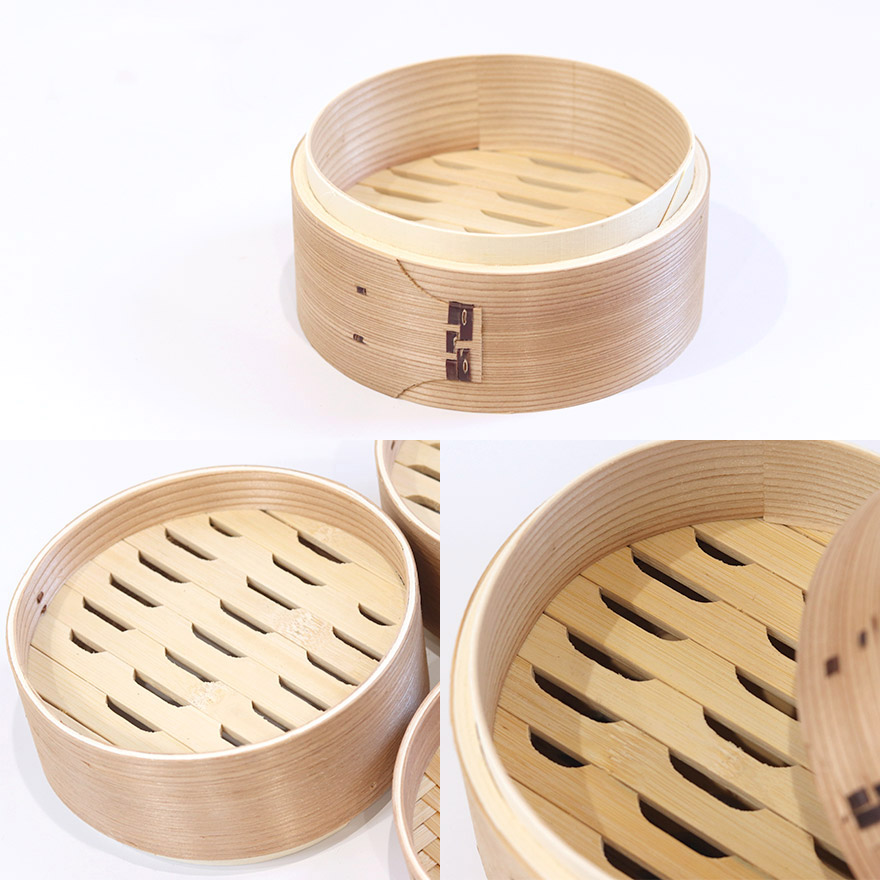 木製 杉 竹 せいろ 蒸し器 中華せいろ 2段 二段 15cm セイロ 蒸篭 フタ