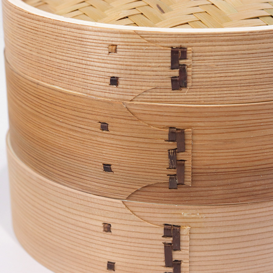 木製 　２段のセイロ　フタ付き 楽天市場】木製 杉 竹 せいろ 蒸し器 中華せいろ 2段 二段 18cm セイロ