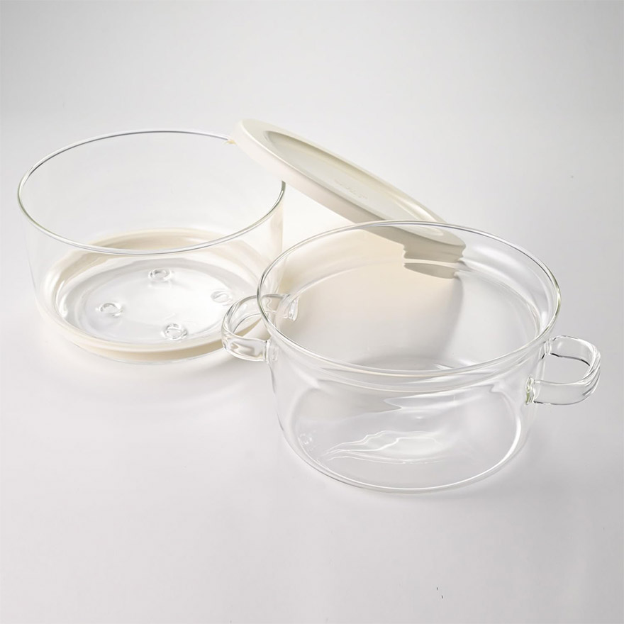 HARIO（ハリオ） ガラスのせいろ蒸し器 食洗機対応 電子レンジ対応