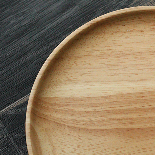 ウッドプレート ゴムの木 木製皿 直径20cm 木製 ナチュラル 木のお皿 中皿  和食器 和風 食器 雑貨 北欧 プレゼント｜karinhonpo2951｜03