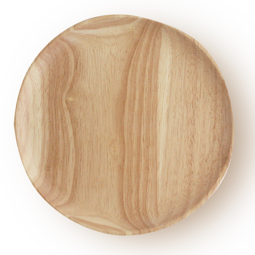 ウッドプレート ゴムの木 木製皿 直径20cm 木製 ナチュラル 木のお皿 中皿  和食器 和風 食器 雑貨 北欧 プレゼント｜karinhonpo2951｜04