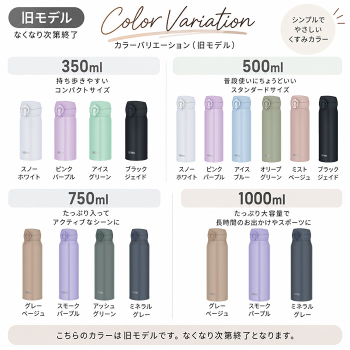 THERMOS（サーモス） 水筒 JNL-S500 JNL-S501 ステンレスボトル 500ml