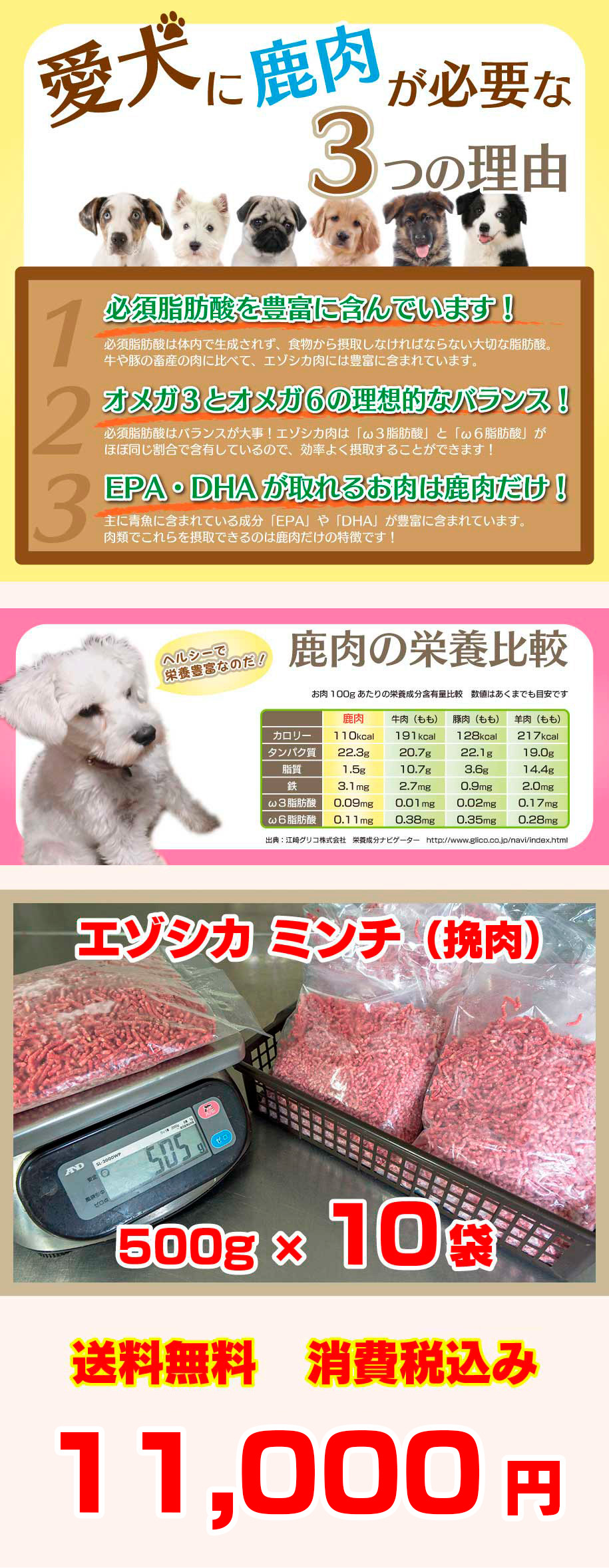 ミンチ5kg送料無料！