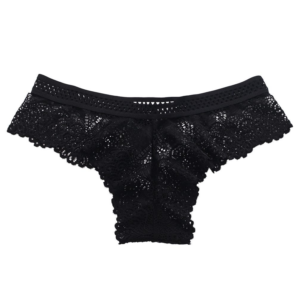 ブラジリアンショーツ レディース 総レース ショーツ Tバック ハーフバック セクシー 下着 透け感 花柄レース 響きにくい プチプラ インナー パンティ 黒 3303 | ブランド登録なし | 01