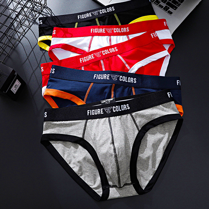 【送料無料】綿95% おしゃれなメンズ前閉じブリーフパンツ