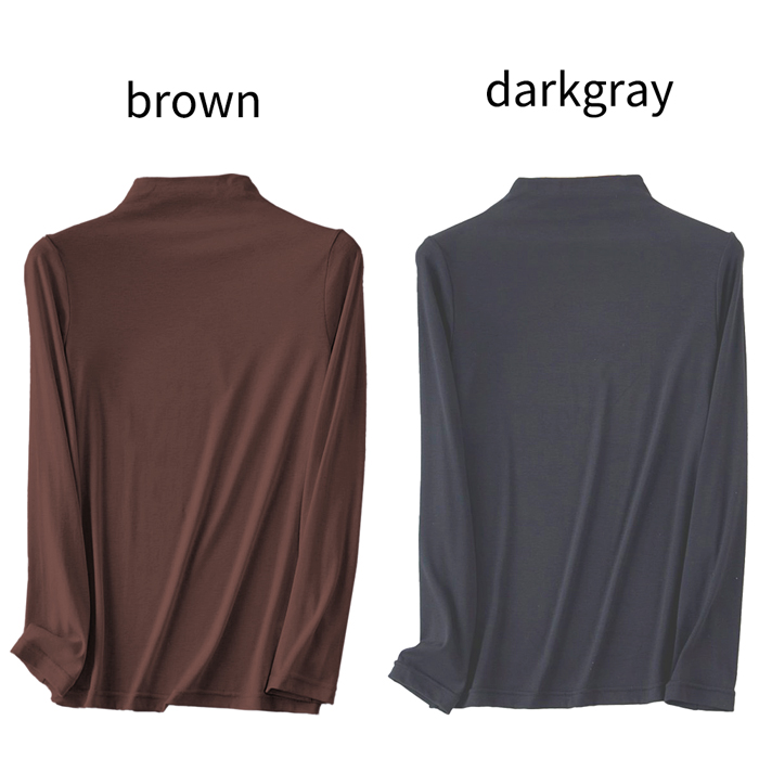 【送料無料】さらっと軽い着心地の10分袖モックネックインナー