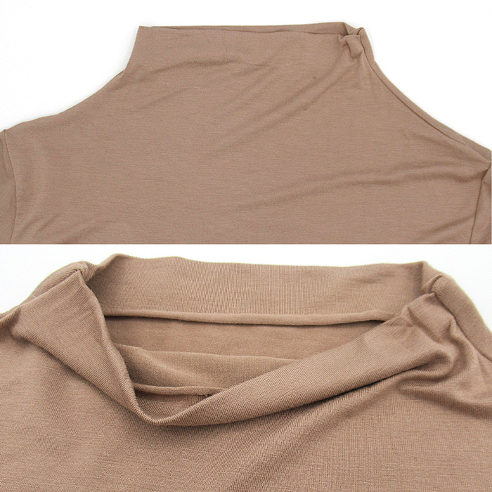 【送料無料】さらっと軽い着心地の10分袖モックネックインナー