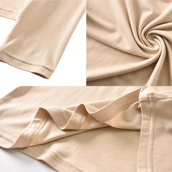 【送料無料】さらっと軽い着心地の10分袖モックネックインナー