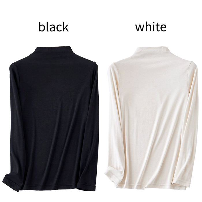 【送料無料】さらっと軽い着心地の10分袖モックネックインナー