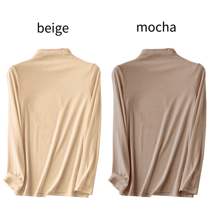 【送料無料】さらっと軽い着心地の10分袖モックネックインナー