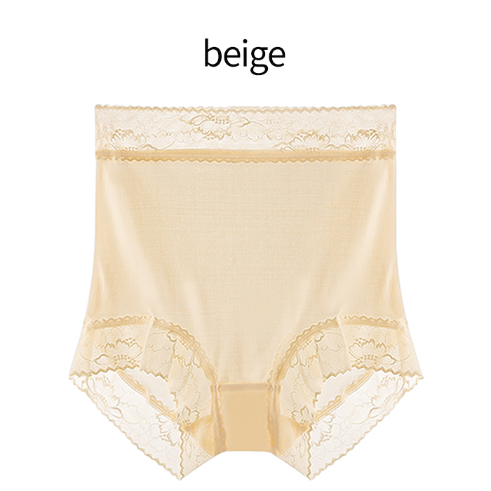 花柄レース×シルク100％ 1分丈レディースショーツ