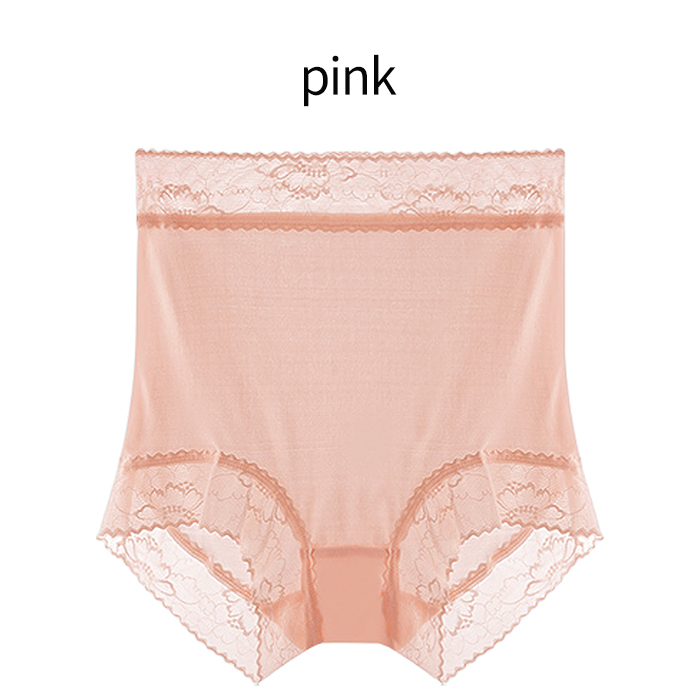 花柄レース×シルク100％ 1分丈レディースショーツ