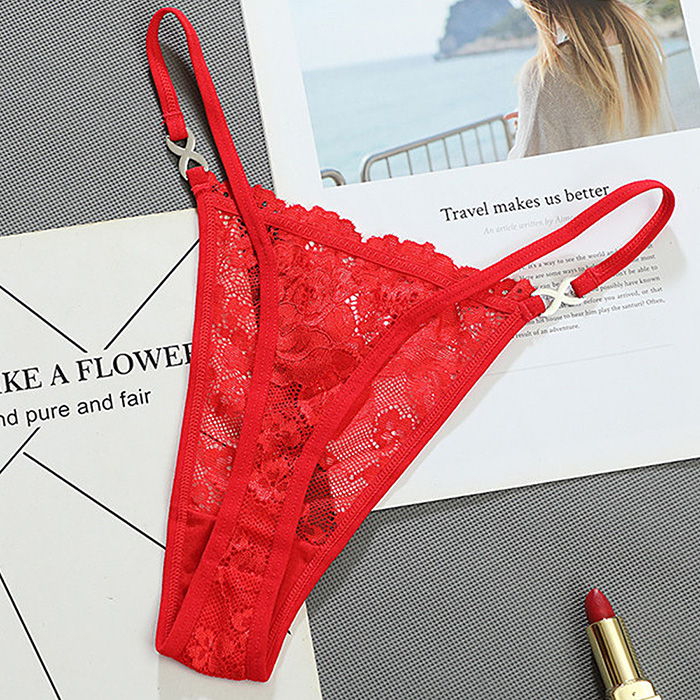 【プチプラ大特価】きらきらチャーム レディースレースTバック