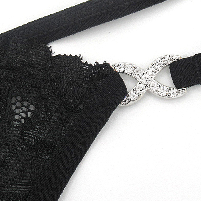 【プチプラ大特価】きらきらチャーム レディースレースTバック