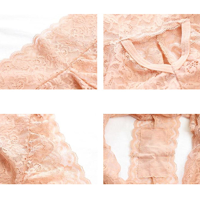 オープンバックデザインがセクシーな総レースTバック