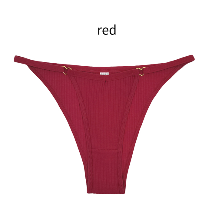 綿95% ハートのチャーム付き ブラジリアンショーツ