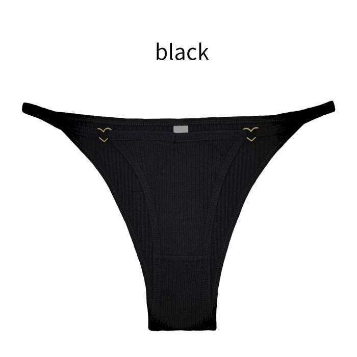 綿95% ハートのチャーム付き ブラジリアンショーツ