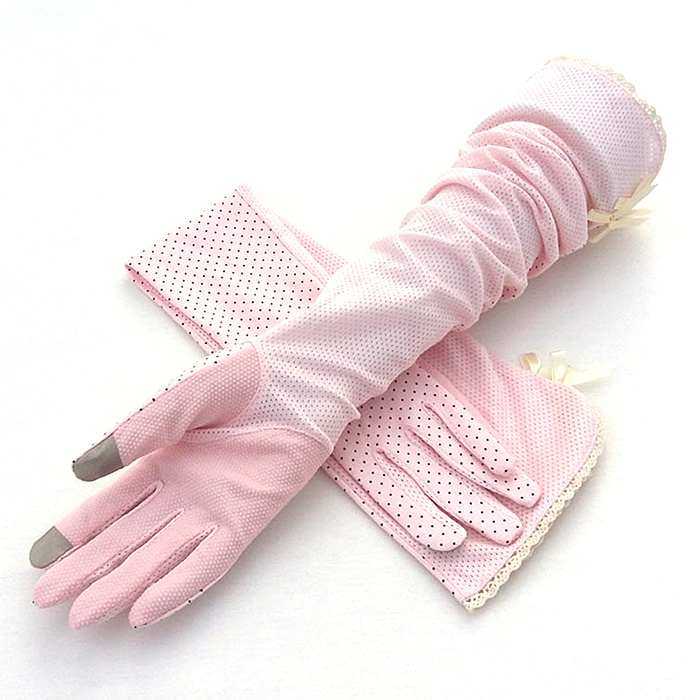 スマホ対応UVカットロング手袋