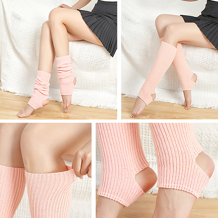 締め付けずに快適フィット リブ編みレッグウォーマー