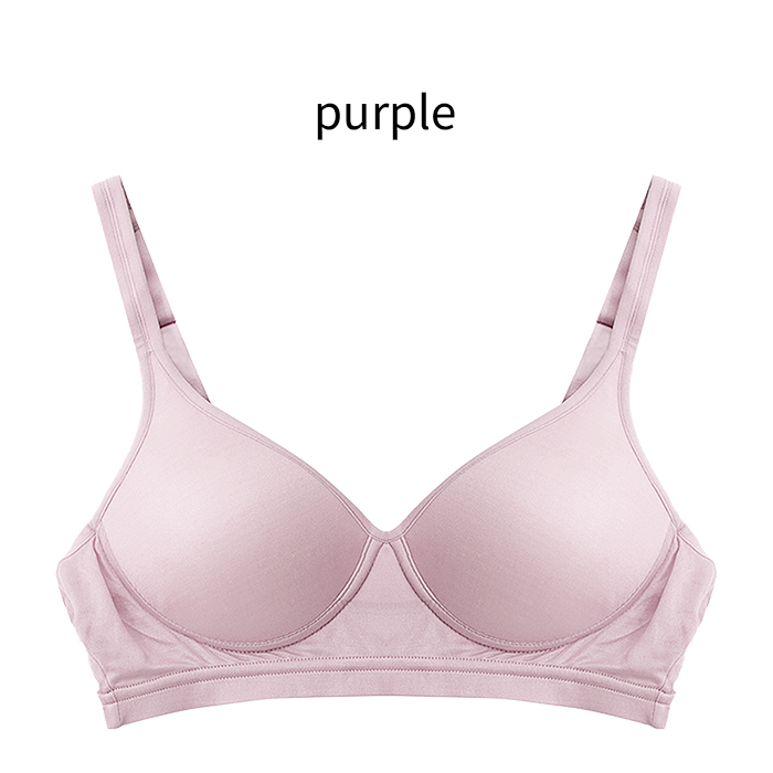 シルク生地で肌にやさしい、ノンワイヤーブラ