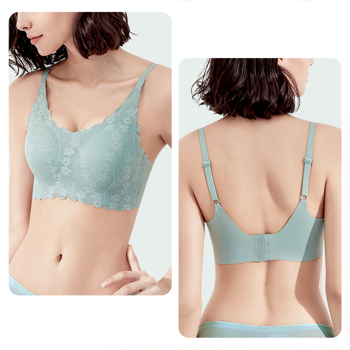 毎日着たくなる、花柄レース×シームレスブラ