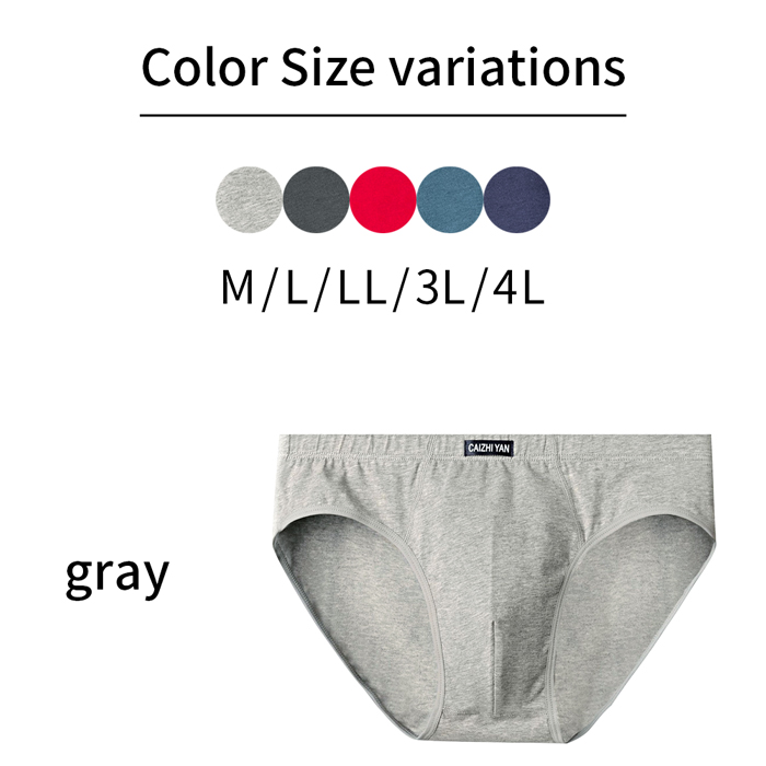 綿95％ 通気性がよくムレにくい快適ブリーフショーツ