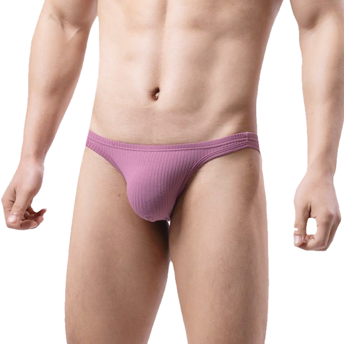 しっかりした生地で履き心地快適♪リブ編みメンズビキニブリーフ