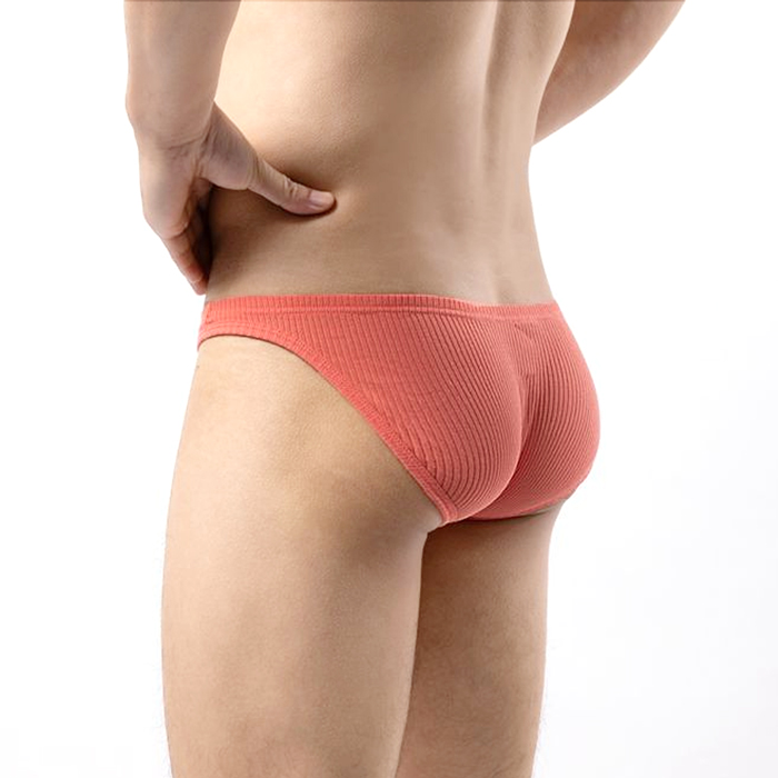 しっかりした生地で履き心地快適♪リブ編みメンズビキニブリーフ