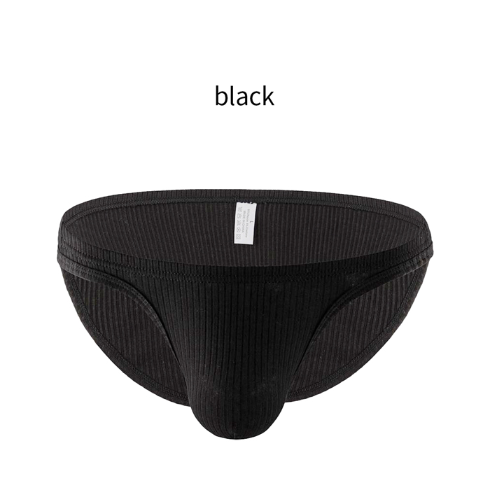 しっかりした生地で履き心地快適♪リブ編みメンズビキニブリーフ