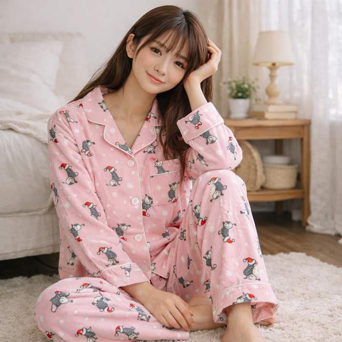 【送料無料】【数量限定福袋】 あったかネルレディースパジャマ