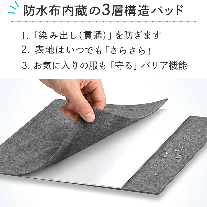 【送料無料】 防水布入りで安心 脇汗パッド付きインナー