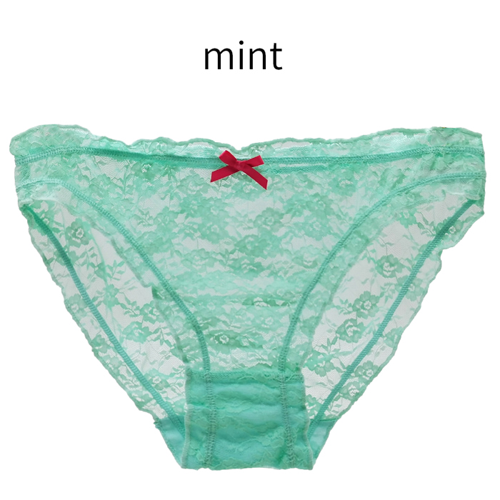 透ける花柄総レースのスタンダードショーツ