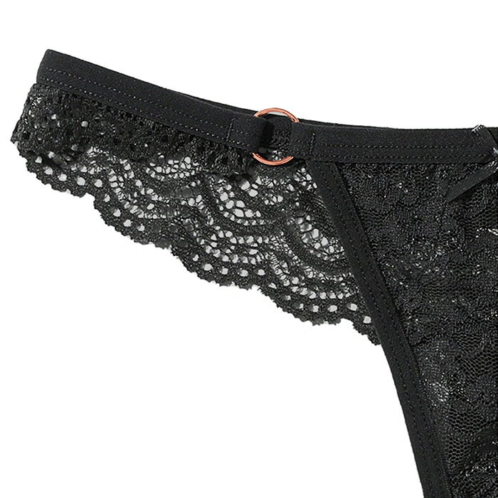 【プチプラ大特価】リング付き 透ける総レースのTバック