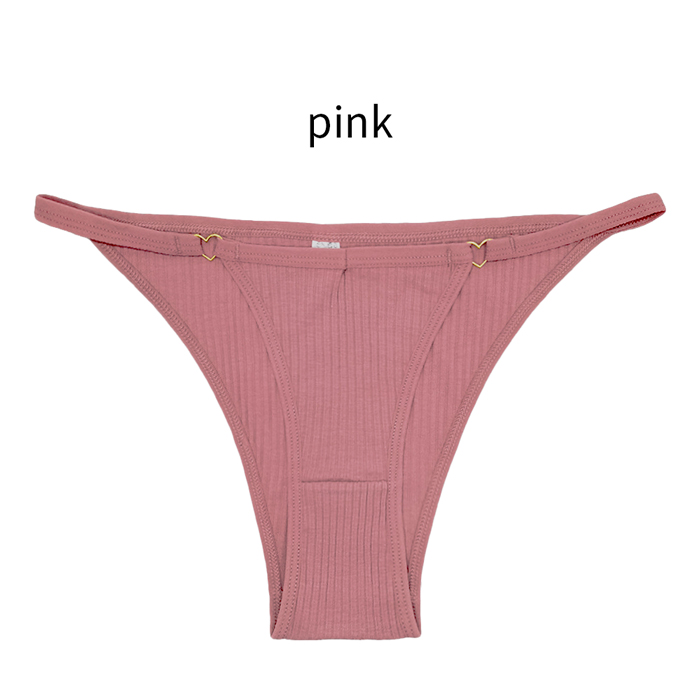 綿95% ハートのチャーム付き ブラジリアンショーツ