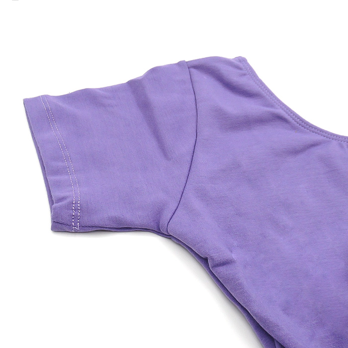 【送料無料】 綿混ストレッチ半袖バレエレオタード