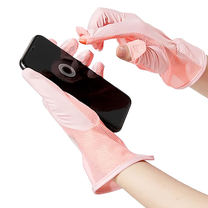 手首ちょっと上までの丈が嬉しい涼しいメッシュ手袋