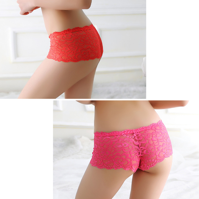【プチプラ】 総レースのレディースボックスショーツ