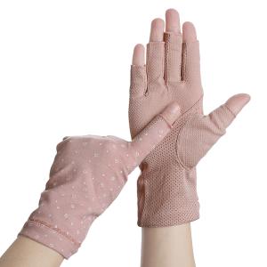 UV手袋 ショート レディース スマホ対応 指なし 携帯操作 滑り止め メッシュ 蒸れない 涼しい ...