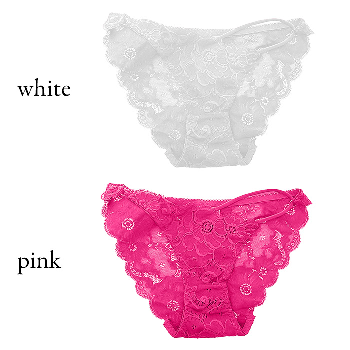 【プチプラ】 アシンメトリー総レース紐パンショーツ