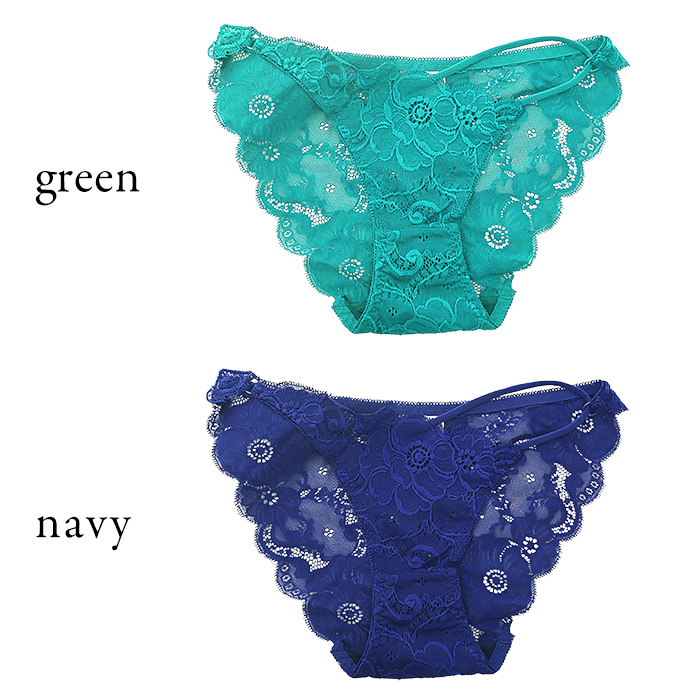 【プチプラ】 アシンメトリー総レース紐パンショーツ