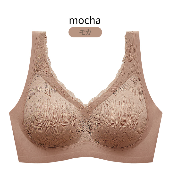 一体型パッド入り 快適に過ごせるシームレスブラ