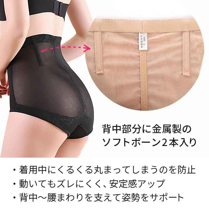 【送料無料】 メッシュ素材のお腹すっきりガードルショーツ