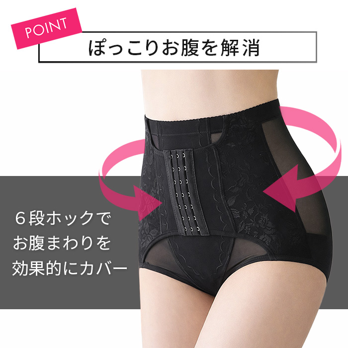 【送料無料】 メッシュ素材のお腹すっきりガードルショーツ