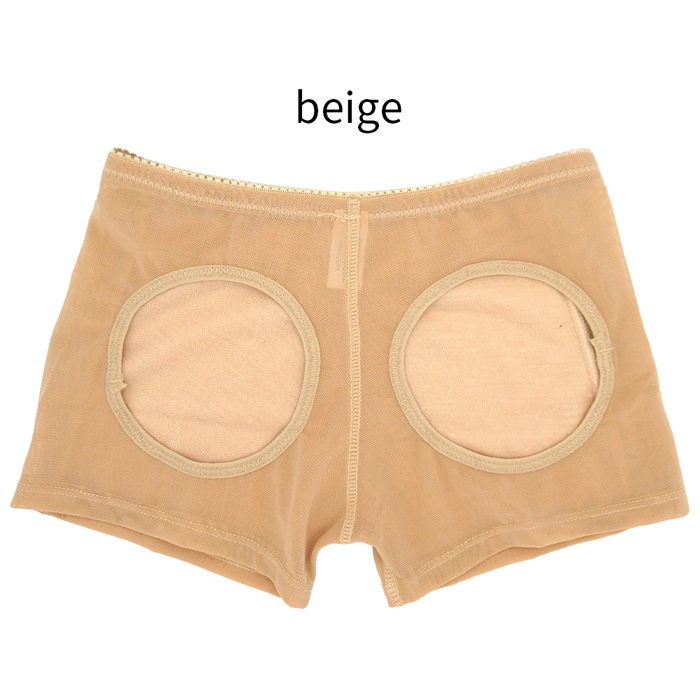 【送料無料】 履くだけ瞬間もも尻！穴あきショート丈ガードル