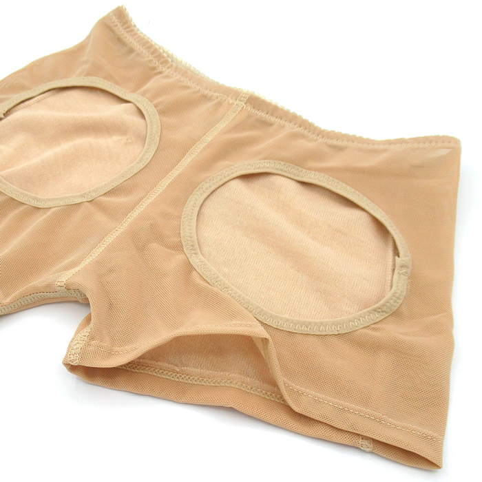 【送料無料】 履くだけ瞬間もも尻！穴あきショート丈ガードル