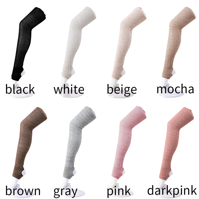 【送料無料】 踵穴付き 薄手で軽い綿混レッグウォーマー