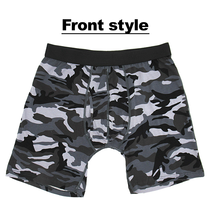 男らしさを引き立たせる 3部丈迷彩柄ボクサーパンツ