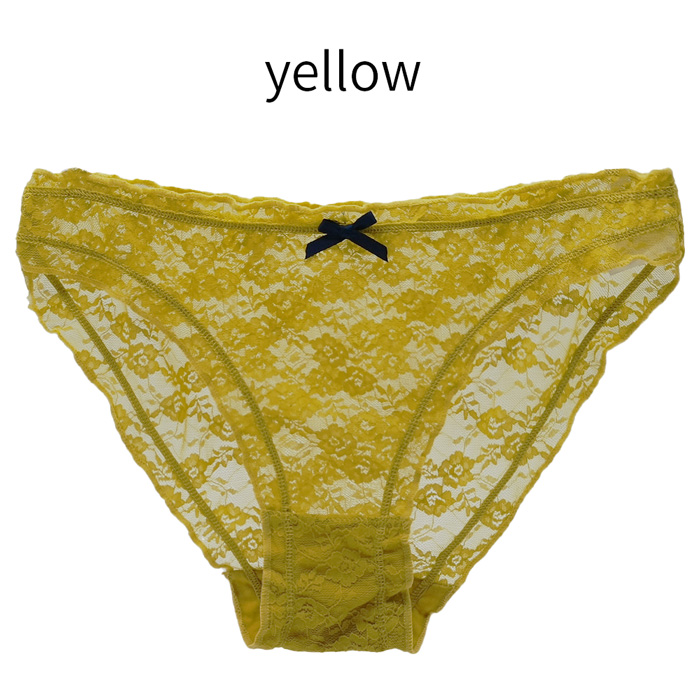 透ける花柄総レースのスタンダードショーツ