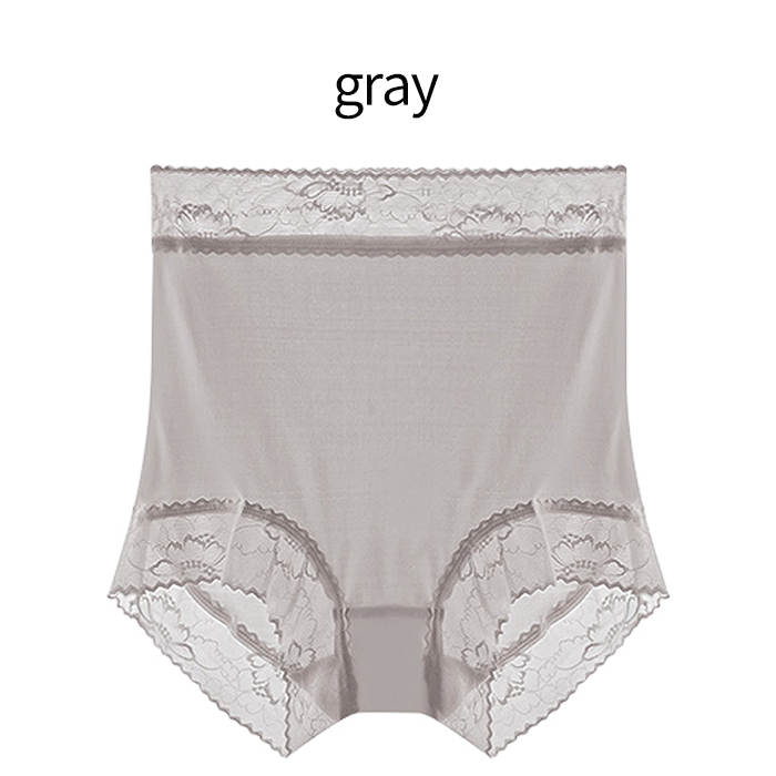 花柄レース×シルク100％ 1分丈レディースショーツ