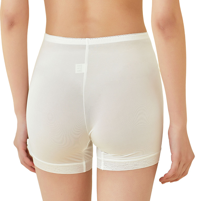 【送料無料】ヘムレース×シルク100% 1分丈レディースショーツ